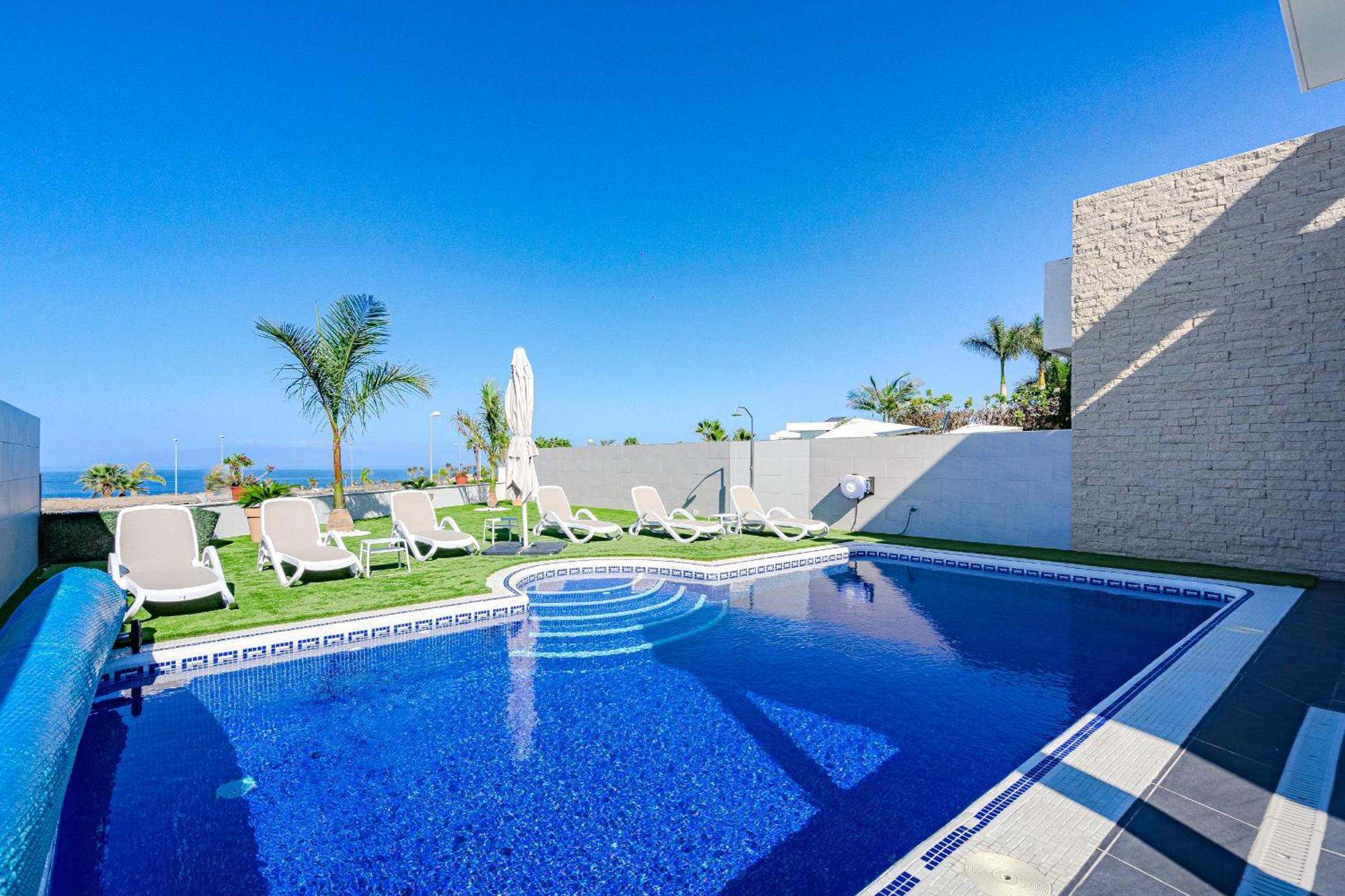 Villa Elisabetta, Luxury Villa With Heated Pool Ocean View In Adeje, Tenerife Costa Adeje  Ngoại thất bức ảnh