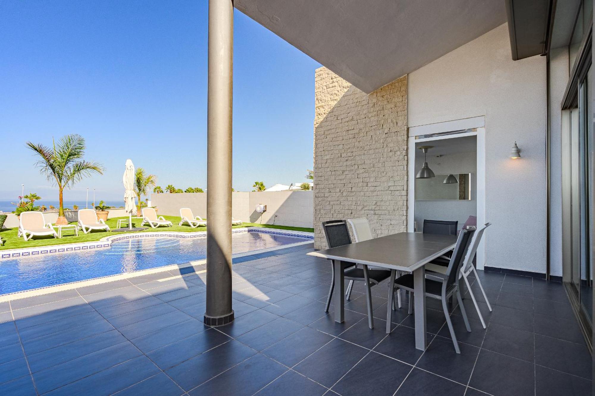 Villa Elisabetta, Luxury Villa With Heated Pool Ocean View In Adeje, Tenerife Costa Adeje  Ngoại thất bức ảnh
